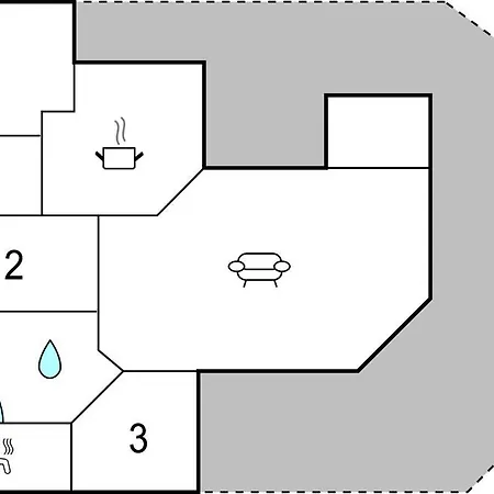 Splendida Casa A Sjølund Con Cucina *